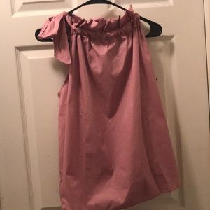 High Neck Tie Sleeveless Shirt